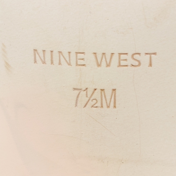 Nine West Wylow Blue Denim Open Toe Slip On Block Heel Mules M437 - Picture 11 of 13